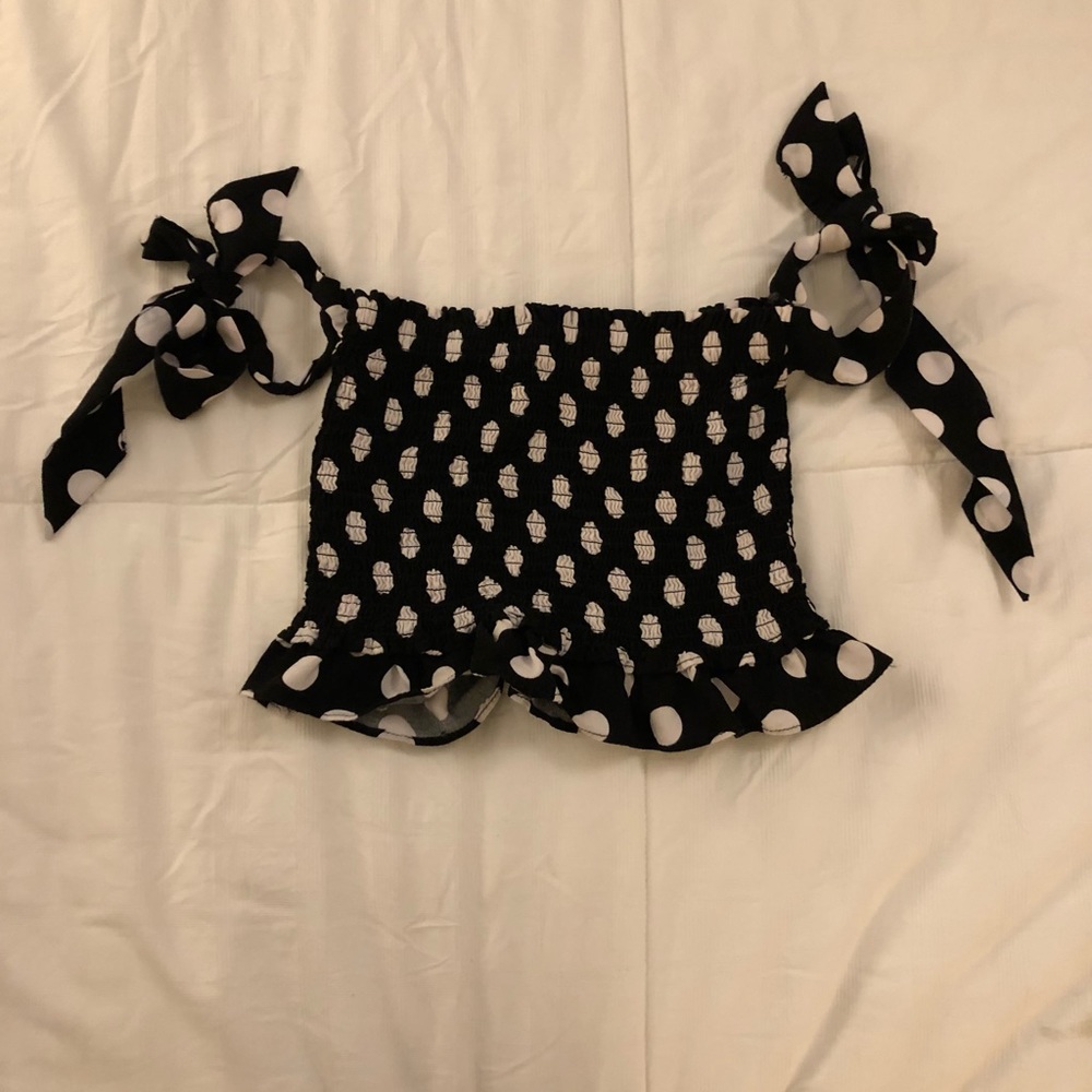 Polka dot crop top